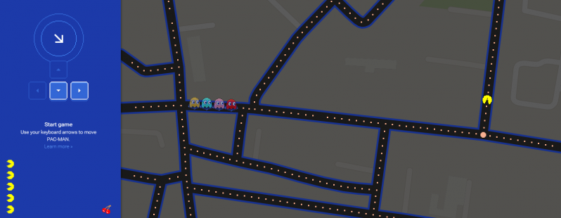 Agora você pode jogar Pac-Man no Google Maps